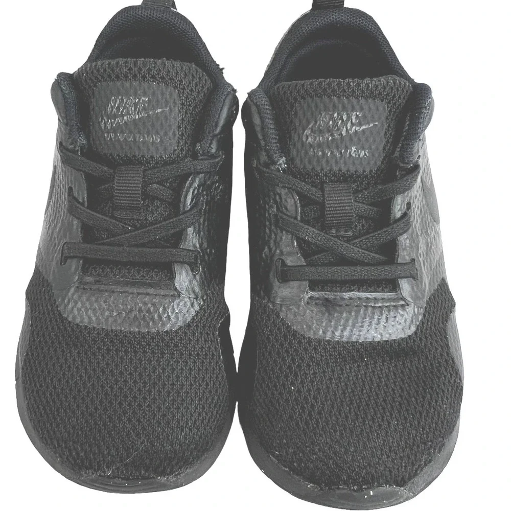 Nike Air Max Tavas‎ Sneakers Kids Size 7C Black Low Top Athletic Shoes Lace Up